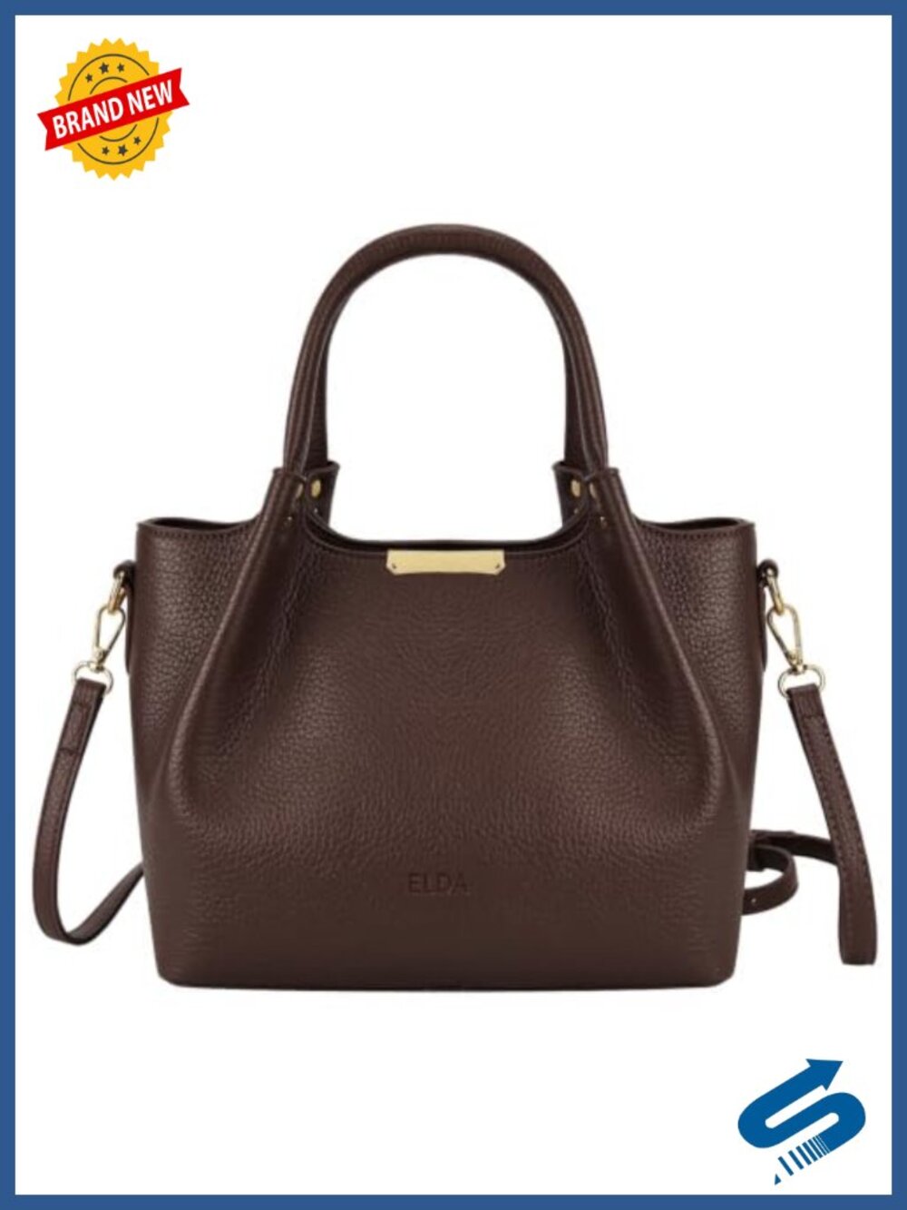 Vegan Leather Satchel Handbag Tote Shoulder Bag Crossbody Purse Women